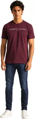 Maicë për meshkuj Tommy Hilfiger Jeans TJM REG LINEAR LOGO DM0DM20744, bordo [Madhësia: XL]