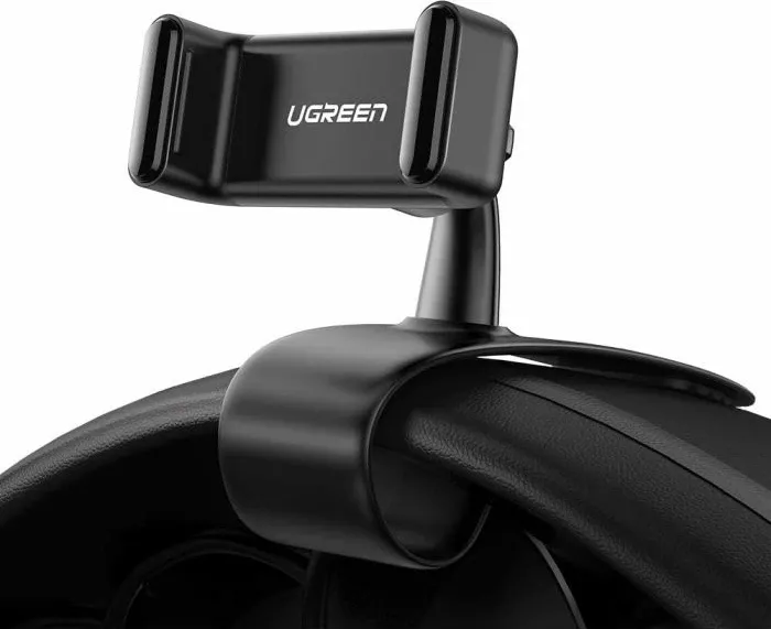 Mbajtëse telefoni për veturë UGREEN 60796, HUD me klip, 4-7 inç, rrotullim 360°, e zezë