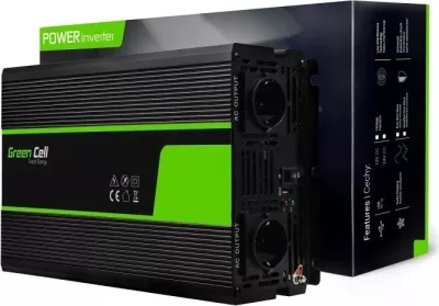 Invertor Green Cell, 12V në 230V, Onda e pastër sinusoide, 2000W