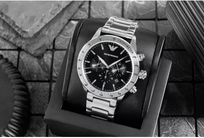 Orë dore për meshkuj Emporio Armani, argjend