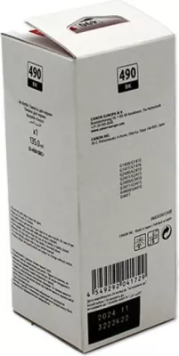Shishe boje rimbushëse, Canon, GI-490 PGBK (0663C001), 130 ml, e zezë