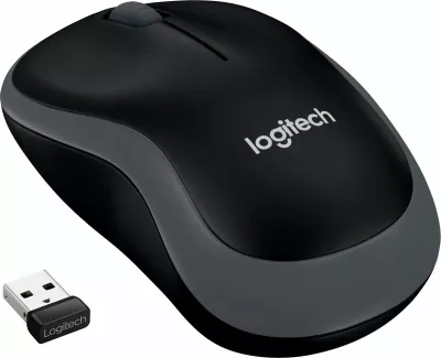 Maus Logitech M185 1000 DPI wireless me USB receiver, zi-gri