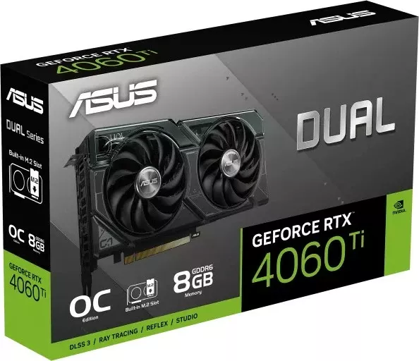 Kartelë grafike ASUS Dual RTX 4060 Ti 8 GB GDDR6 PCIe 4.0 e zezë