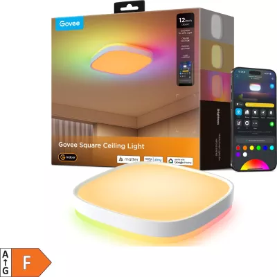 Dritë tavanore smart Govee Square Ceiling Light RGBWW + RGBIC 30 cm, e bardhë