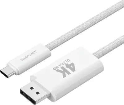 Kabllo USB-C në DisplayPort 4smarts 540958, 2 m, e bardhë