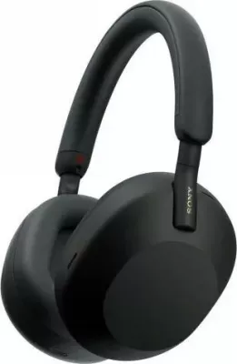 Kufje Sony WH-1000XM5 Bluetooth me ANC dhe mikrofon, të zeza, set me këllëf