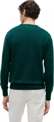 Xhemper për meshkuj Tommy Hilfiger PIMA ORG CTN CASHMERE MW0MW28046, i gjelbër i errët [Madhësia: M]