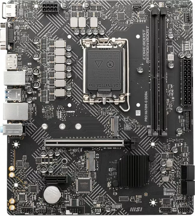 Pllakë amë MSI PRO H610M-G DDR4, Intel, LGA 1700, 64 GB