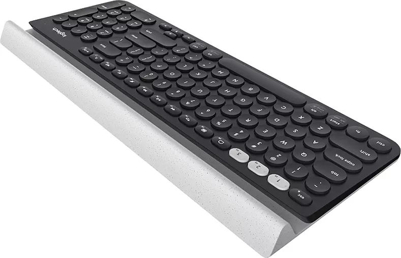 Tastierë wireless Logitech K780 Multi-Device, Bluetooth/USB, US Int'l, dark grey/speckled white thumbnail 2