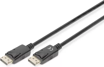 DisplayPort kabllo Digitus 3m, DisplayPort në DisplayPort, 4K Ultra HD, i zi