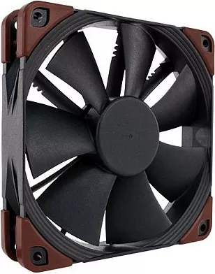 Fan kasë NOCTUA NF-F12 industrialPPC-2000, 120mm, 2000RPM, 3-pin, IP52, Zi/Kafe