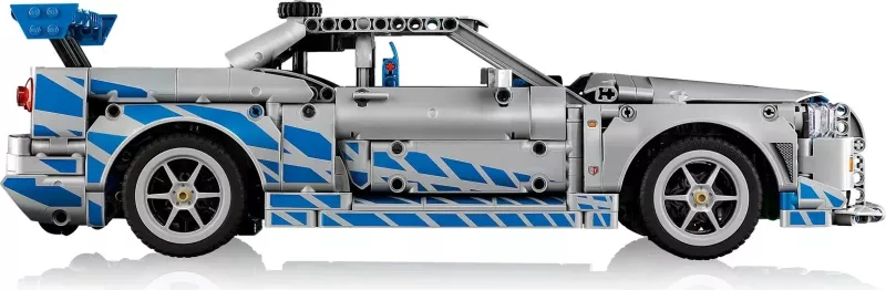Set LEGO Technic Nissan Skyline GT-R (R34) 2 Fast 2 Furious, 42210, për të rritur, Gri/Kaltër