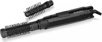 Furçë ajri e ngrohtë 2‑në‑1, BaByliss AS86E, 800 W, 2 koka 38 mm/20 mm, veshje qeramike, kabllo rrotulluese 2 m, e zezë
