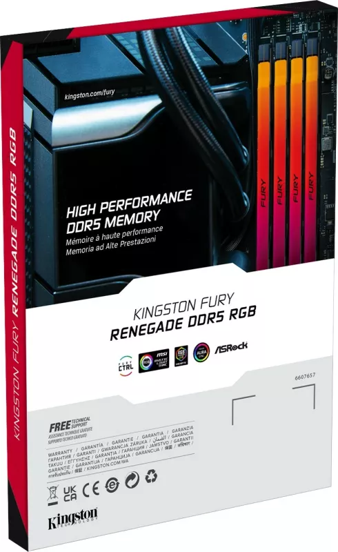 RAM Memorje Kingston FURY 32GB 6000MT/s DDR5 CL32 DIMM (Kit of 2) Renegade RGB