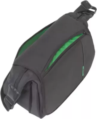 çantë messenger për kamerë DSLR RIVACASE 7450 PS, xhep për tablet 10.1\", poliester rezistent në ujë, e zezë