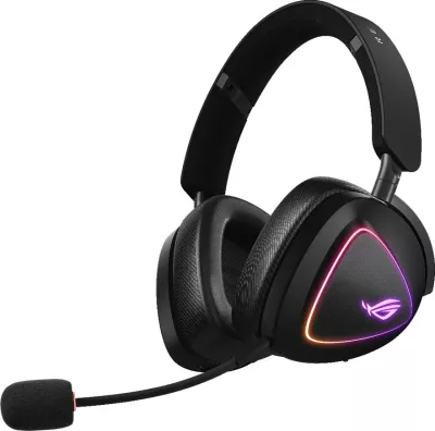 Kufje gaming ASUS ROG DELTA II, tri-modesh, RGB, wireless & me kabllo, e zezë