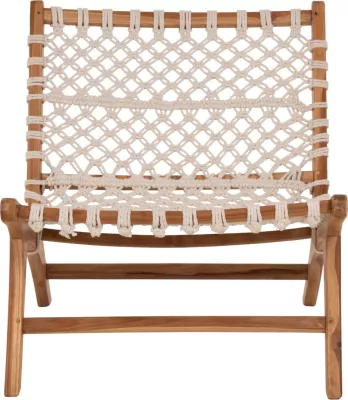 Karrige ANTIB FH9466.01 dru TEAK natyral dhe litar i bardhë 65x78x68Hcm