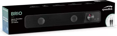 Soundbar Speedlink BRIO, 6 W, 2x5.08 cm, e zezë