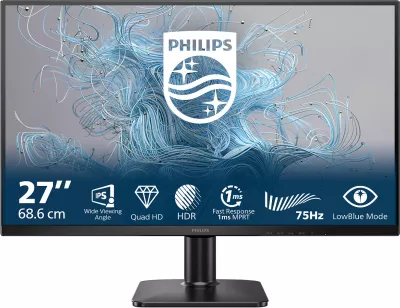 Monitor Philips 27E2N1500L/00, 27 inç, Quad HD, 75Hz, i zi