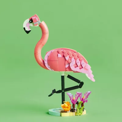 Set LEGO Creator 3-në-1 Wild Animals: Pink Flamingo 31170, 288 copë, 8+, rozë