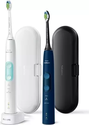 Furçë dhëmbësh elektronike Philips Sonicare ProtectiveClean HX6851/34, e bardhë dhe blu