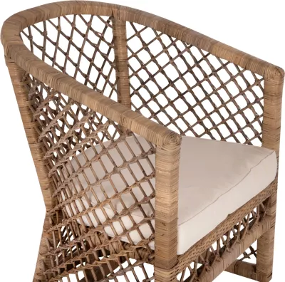 Karrige MPIKO FH5990 rattan ngjyrë natyrale-jastëk ngjyrë ecru 64x68x87H cm