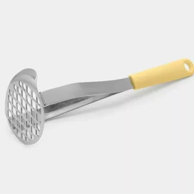 Shtypëse patatesh 2-në-1 me lugë Brabantia Tasty+ MPN 229503, inox, e verdhë