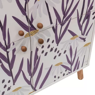 Dollap multifunksional Skye Decor, Multilüx Daisy, i bardhë, lejla, 95x111x36cm