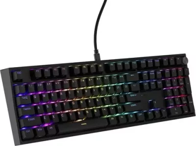 Tastierë mekanike Genesis Thor 404, Gateron Yellow Pro, RGB, full-size, e zezë
