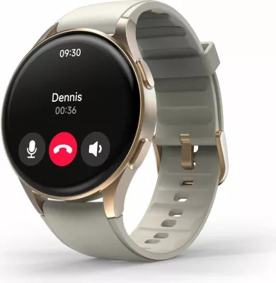 Smartwatch Hama 8900 GPS AMOLED 1.32", rrip silikoni bezhë, Gold