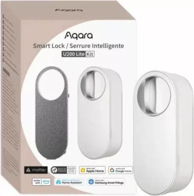 Bravë smart AQARA U200 Lite (EL-D03D-W), Matter over Thread, NFC/Bluetooth, bateri 2000mAh, kit, e bardhë