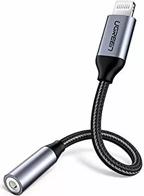 Adapter audio Lightning në 3.5mm UGREEN 30756 (MFi), gri-zezë