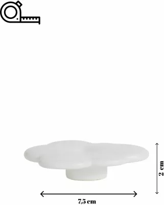 Dorez dekorative në formë reje, porcelan i bardhë, Evila Originals