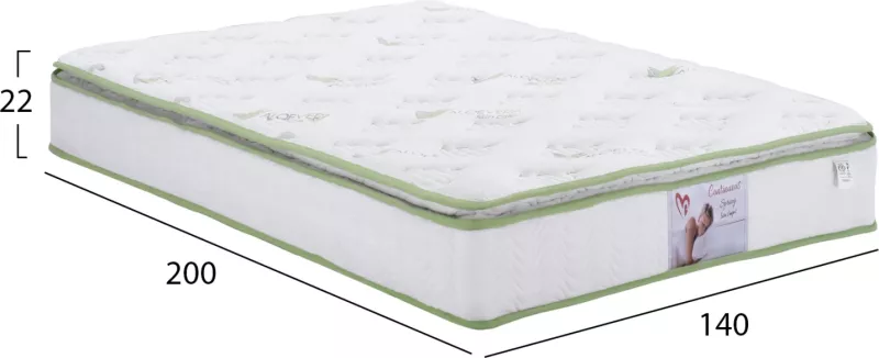 Dyshek me susta të vazhdueshme me jastëk sipërfaqe Aloe Vera 140x200 FH372.13 njëanshëm