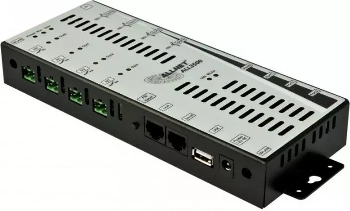 Pajisje automatizimi shtëpiak ALLNET ALL3500, 2.4 GHz, Wired & Wireless, Fast Ethernet, 802.11b, 802.11g, Wi-Fi 4 (802.11n), E zezë, Gri