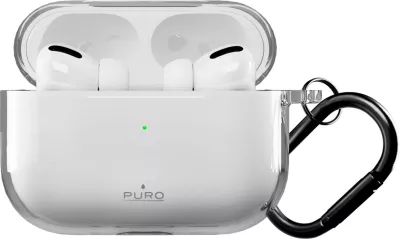 Mbështjellës për AirPods Pro 3 Puro 0.3 Nude, TPU, me karabinë, transparent