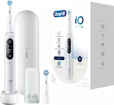 Furçë dhëmbësh elektrike Oral-B iO Series 6, 5 mënyra larjeje, e bardhë