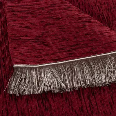 Mbulesë divani me franja DREAMTOPIA FH12161.08 ngjyrë e kuqe burgundy 245x170cm