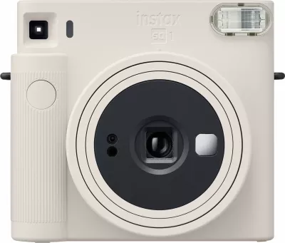 Kamera instant Fujifilm Instax SQ1 format katror, ekspozim automatik, Selfie mode me pasqyrë, blic i integruar, e bardhë