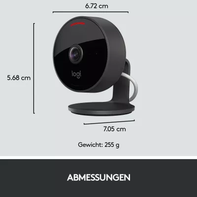 Kamerë sigurie Logitech Circle View, IP, Wireless, Brendshme & jashtme, Bullet, Grafit