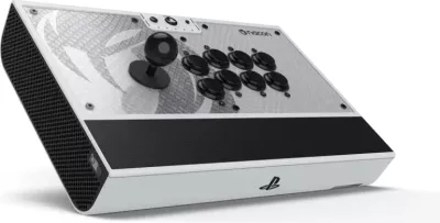 Arcade stick Nacon Daija për PS5, SANWA butona, USB-C, 3 m kabllo, bardhë/zi, set me 2 koka shkopi + vegla