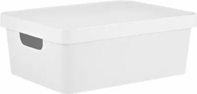 Set kuti plastike për organizim, 3 copë, ngjyrë e bardhë, Aberto Design, KTKPK10-2-3
