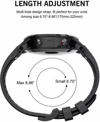 Rrip Tech-Protect Smooth për Garmin Fenix 5/6/6 Pro/7, i zi