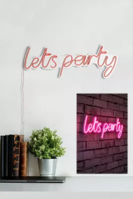 Dekor dritash LED plastike, ngjyrë rozë, Lets Party