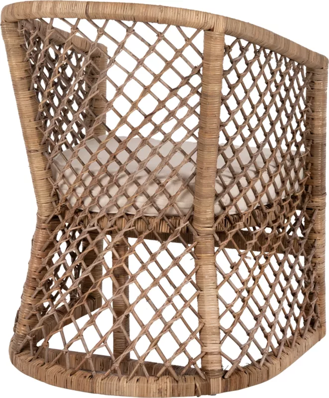 Karrige MPIKO FH5990 rattan ngjyrë natyrale-jastëk ngjyrë ecru 64x68x87H cm