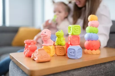 Set blloqe sensorike Tullo Montessori, 14 copë, ngjyra të përziera