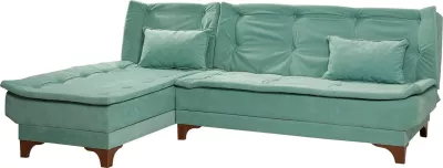 Kënd divan-krevat Atelier del Sofa, Kelebek kënd majtas, ngjyrë jeshile deti