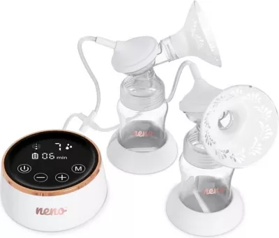 Pompë gjiri elektronike neno Bella Twin Moon, pa tela, 2 faza, 150 ml, e bardhë