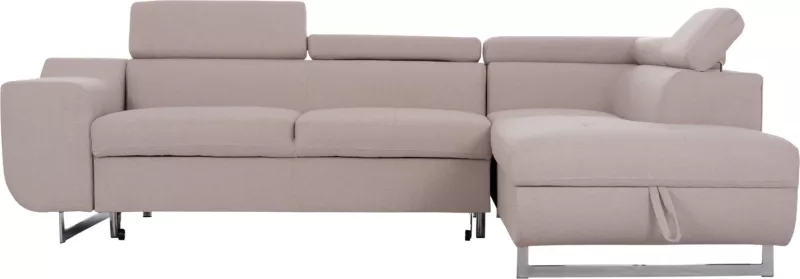 Kënd-sofë me hapësirë për depo, Encore FH3301.03R, material bezhë, 285x205x90cm