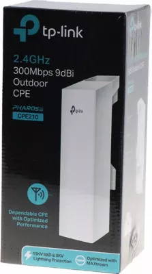 Access Point i jashtëm, TP-Link CPE210, 2.4GHz 300Mbps 9dBi, i bardhë